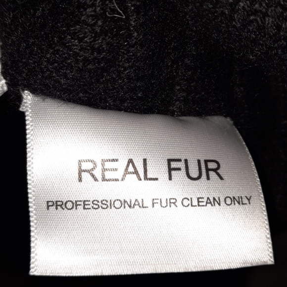 CARMEN MARC VALVO Cashmere Coat Fox & Beaver Fur Mob Wife Aesthetic Black S M - Picture 9 of 13